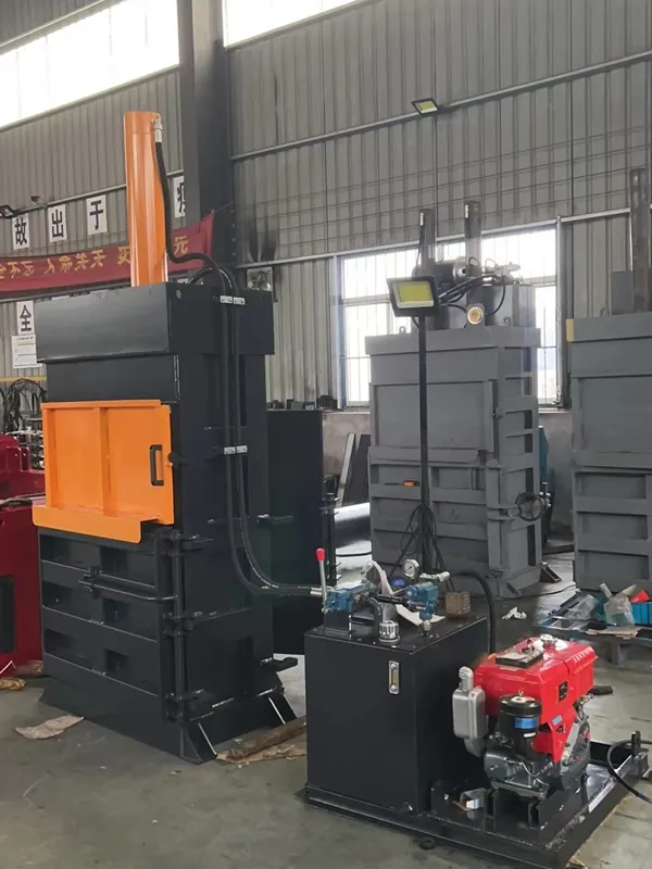 Diesel engine hydraulic baler