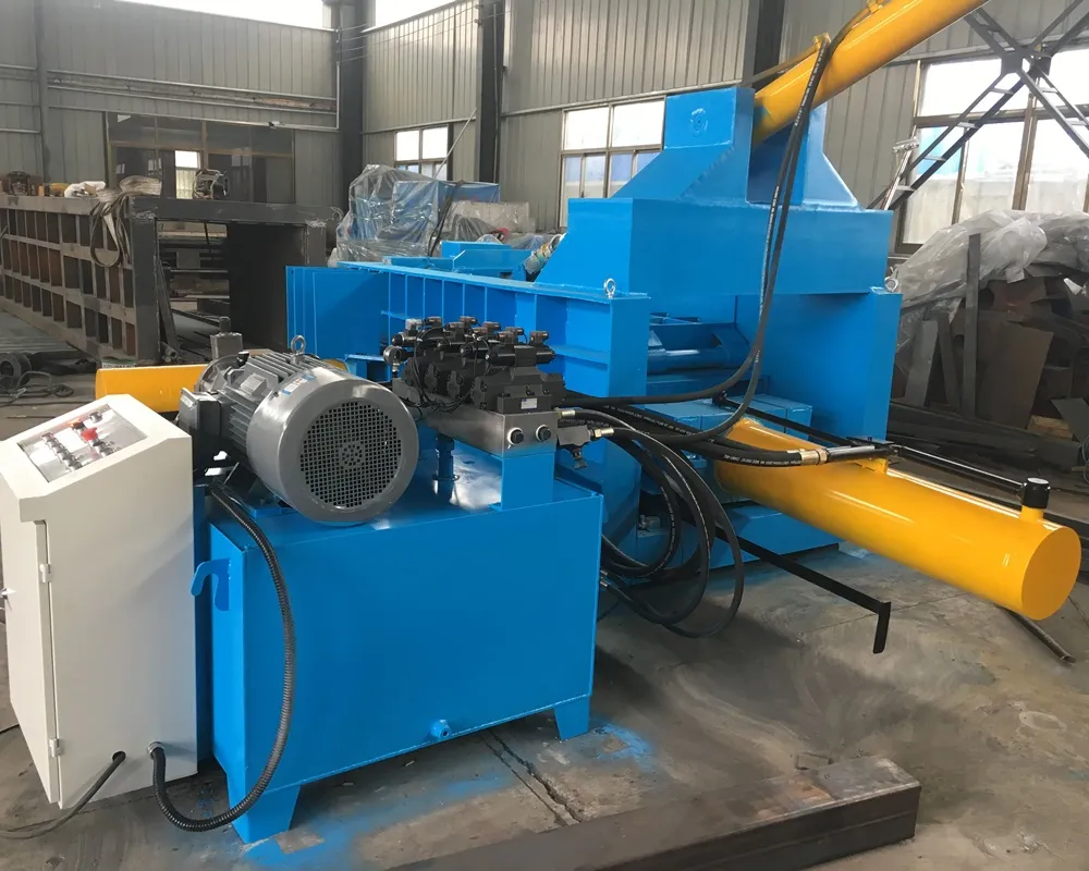 Metal baling press